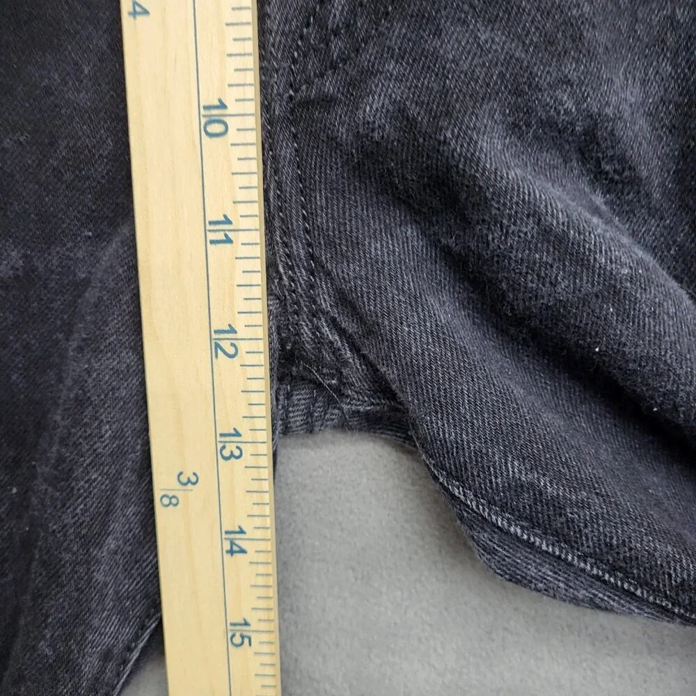 Levis 501‎ Jeans Mens 38x34 Black Denim Tapered Dark Wash Button Fly Black Label